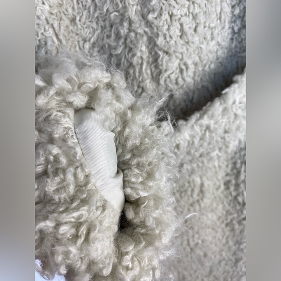 Vince Shaggy Long Coat Faux Shearling Sherpa Medium - Picture 9 of 15